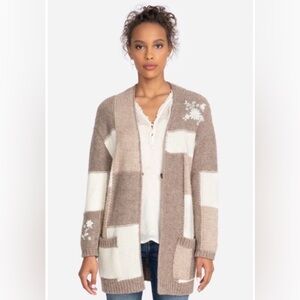 Johnny Was Oversized Patchwork Cardigan S